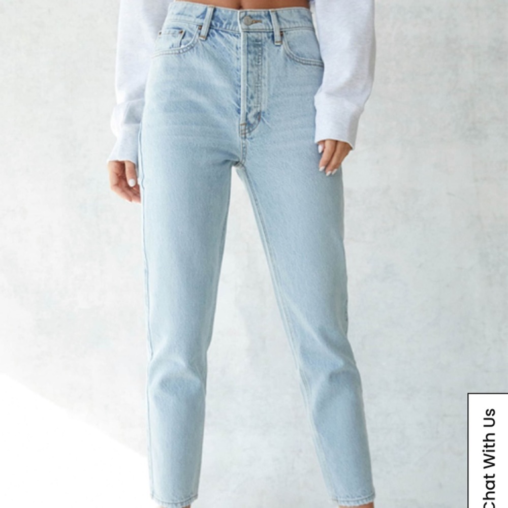 PACSUN LIGHT BLUE ULTRA HIGH WAISTED SLIM FIT JEANS